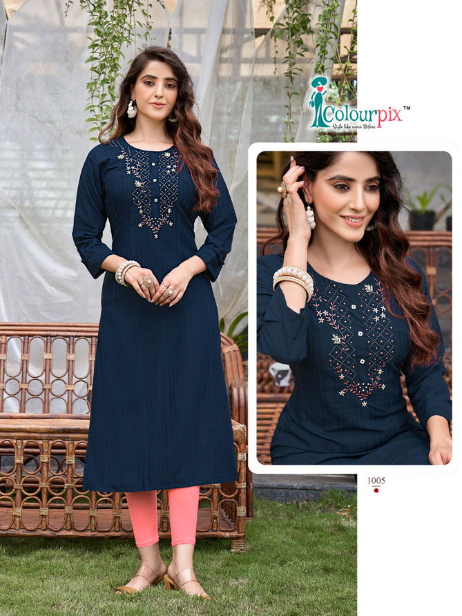 Colourpix Rolex 1 Regular Wear Wholesale Designer Kurtis Catalog